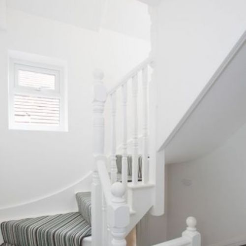 This was a tricky stairs install with a number of winders and landing steps required